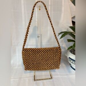 The Sak Tan Beaded Shoulder Bag